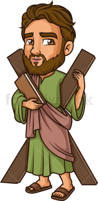 Andrew The Apostle. PNG - JPG and vector EPS file formats (infinitely scalable). Image isolated on transparent background.