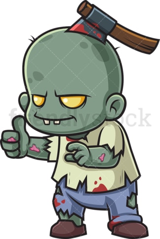 Little zombie thumbs up. PNG - JPG and vector EPS (infinitely scalable).