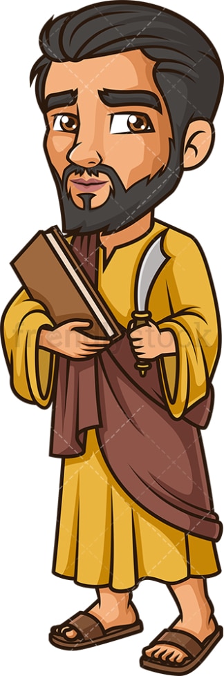 Bartholomew The Apostle. PNG - JPG and vector EPS file formats (infinitely scalable). Image isolated on transparent background.