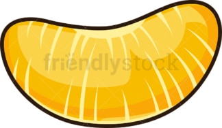 Clementine slice. PNG - JPG and vector EPS file formats (infinitely scalable). Image isolated on transparent background.