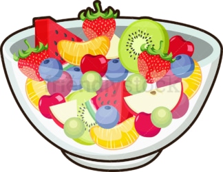 Fruit salad. PNG - JPG and vector EPS file formats (infinitely scalable). Image isolated on transparent background.