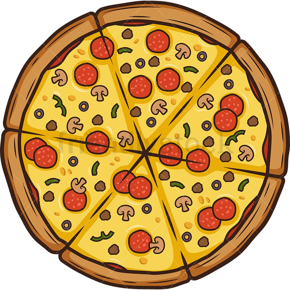 Special Pizza Cartoon Clipart Vector FriendlyStock
