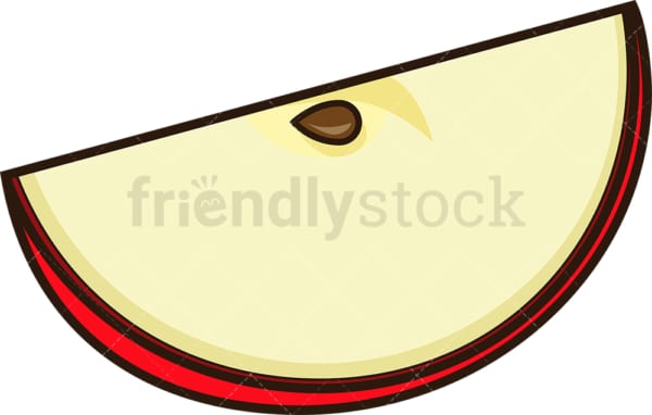 Apple slice. PNG - JPG and vector EPS file formats (infinitely scalable). Image isolated on transparent background.