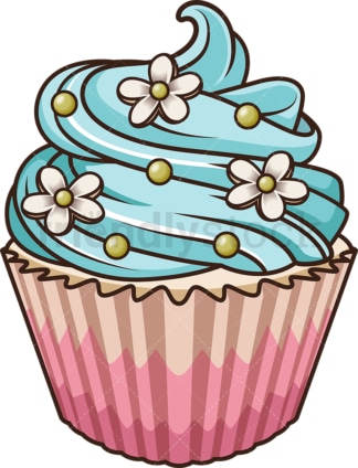 Lavender cupcake. PNG - JPG and vector EPS file formats (infinitely scalable). Image isolated on transparent background.