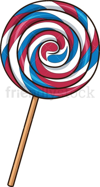 Patriotic lollipop. PNG - JPG and vector EPS file formats (infinitely scalable). Image isolated on transparent background.
