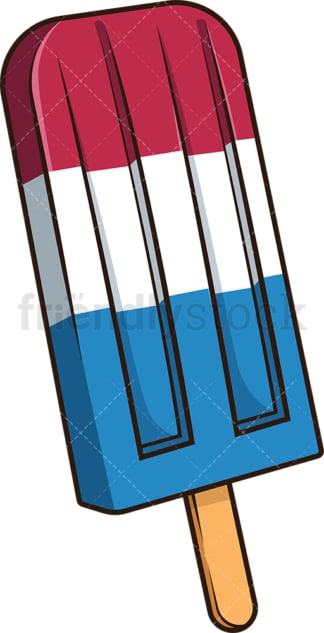 Patriotic ice cream. PNG - JPG and vector EPS file formats (infinitely scalable). Image isolated on transparent background.