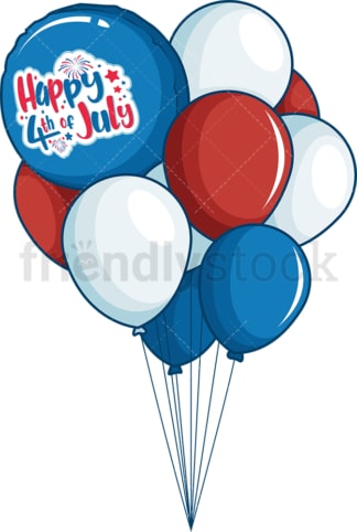 Patriotic round balloons. PNG - JPG and vector EPS file formats (infinitely scalable). Image isolated on transparent background.