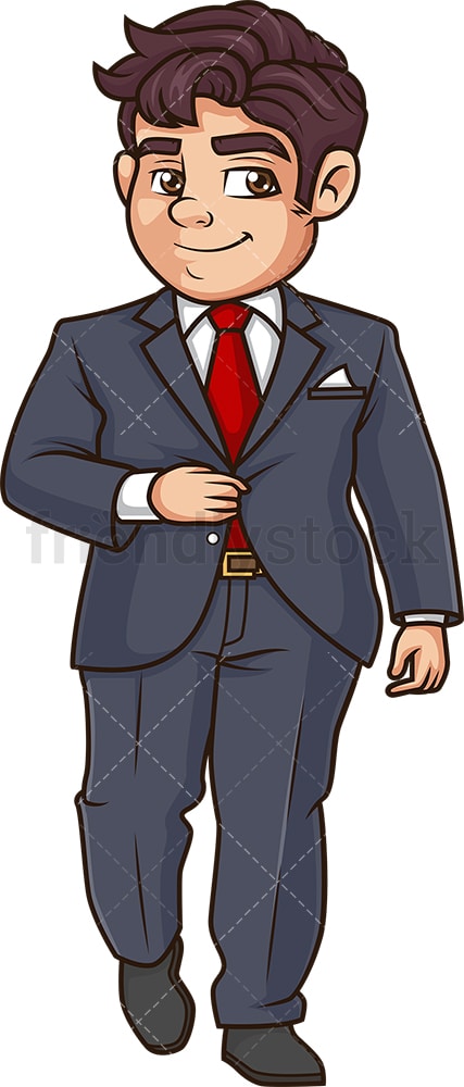 Large young business man. PNG - JPG and vector EPS (infinitely scalable).
