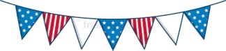 Patriotic flag decorations. PNG - JPG and vector EPS file formats (infinitely scalable). Image isolated on transparent background.