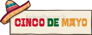 Cinco de mayo lettering. PNG - JPG and vector EPS file formats (infinitely scalable). Image isolated on transparent background.