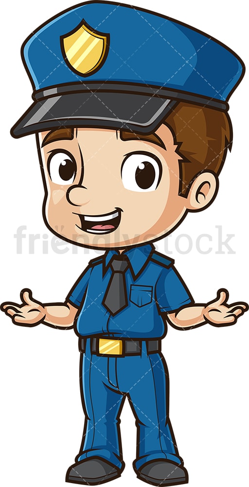 Friendly policeman. PNG - JPG and vector EPS (infinitely scalable).