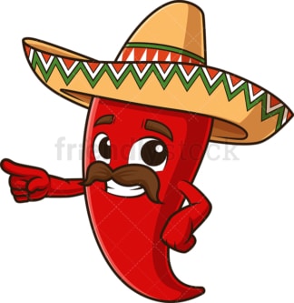 Mexican red pepper presenting. PNG - JPG and vector EPS file formats (infinitely scalable). Image isolated on transparent background.