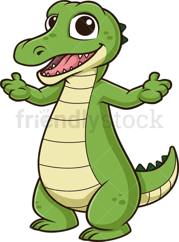 Friendly alligator. PNG - JPG and vector EPS (infinitely scalable).
