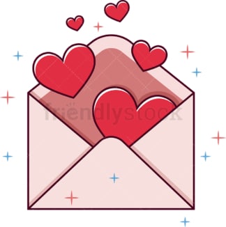 Valentine's day envelope. PNG - JPG and vector EPS file formats (infinitely scalable). Image isolated on transparent background.