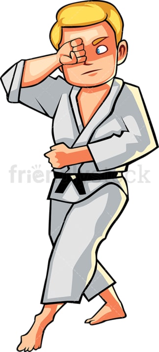 Caucasian man doing karate. PNG - JPG and vector EPS file formats (infinitely scalable). Image isolated on transparent background.