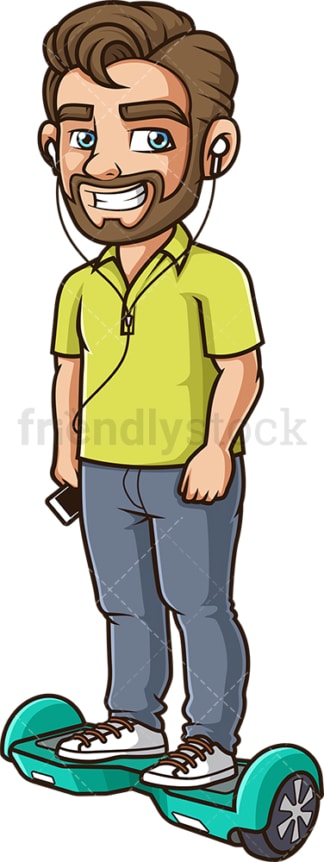 Chill guy on hoverboard. PNG - JPG and vector EPS (infinitely scalable).