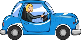 Woman driving old car. PNG - JPG and vector EPS file formats (infinitely scalable). Image isolated on transparent background.