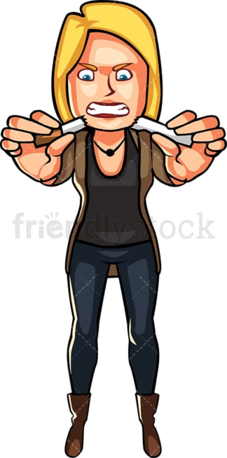 Woman quitting smoking. PNG - JPG and vector EPS file formats (infinitely scalable). Image isolated on transparent background.