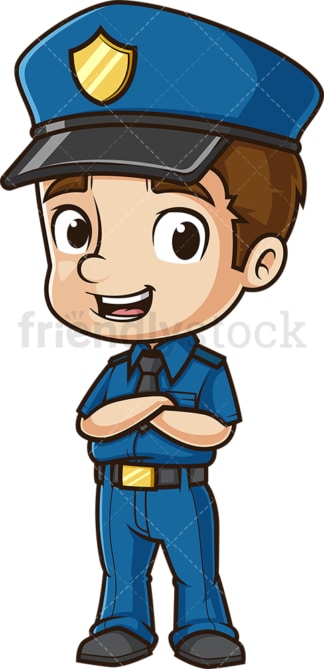Happy police officer. PNG - JPG and vector EPS (infinitely scalable).