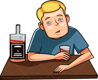 Tipsy man drinking alcohol. PNG - JPG and vector EPS file formats (infinitely scalable). Image isolated on transparent background.