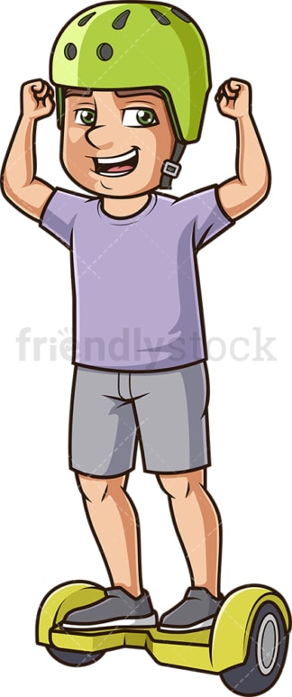 Cheerful man on hoverboard. PNG - JPG and vector EPS (infinitely scalable).