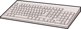 Computer keyboard. PNG - JPG and vector EPS file formats (infinitely scalable). Image isolated on transparent background.