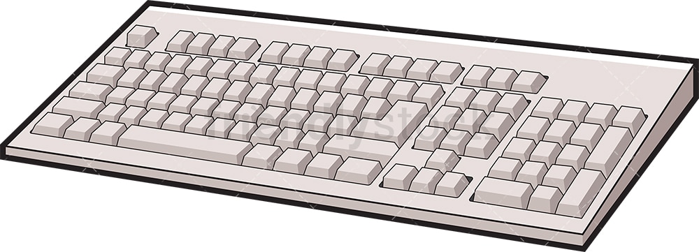 Computer Keyboard Cartoon Vector Clipart - FriendlyStock