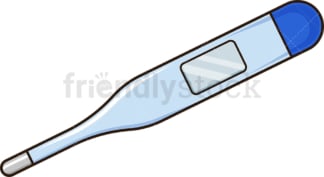 Simple digital thermometer. PNG - JPG and vector EPS file formats (infinitely scalable). Image isolated on transparent background.