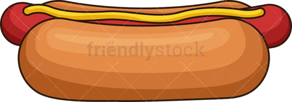 Hot dog side view. PNG - JPG and vector EPS file formats (infinitely scalable). Image isolated on transparent background.