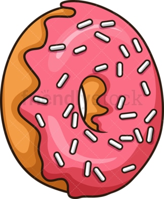 Donut side view. PNG - JPG and vector EPS file formats (infinitely scalable). Image isolated on transparent background.