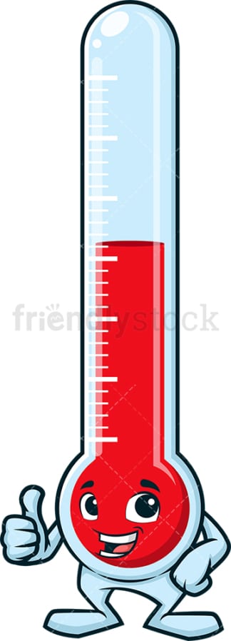 Thermometer thumbs up. PNG - JPG and vector EPS (infinitely scalable).