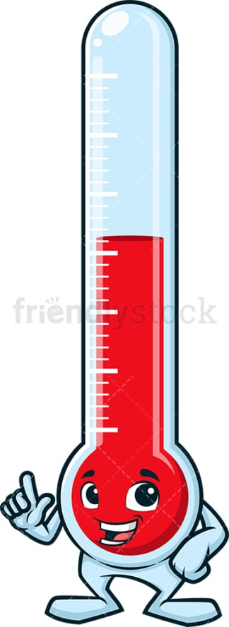 Thermometer pointing up. PNG - JPG and vector EPS (infinitely scalable).