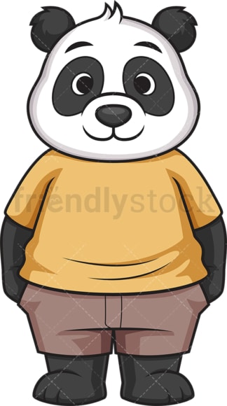 Cool baby panda. PNG - JPG and vector EPS file formats (infinitely scalable). Image isolated on transparent background.