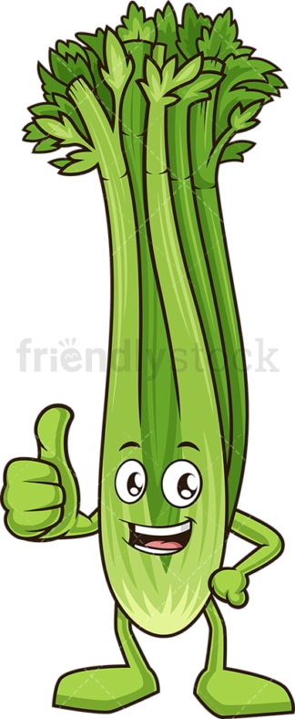 Celery thumbs up. PNG - JPG and vector EPS (infinitely scalable).