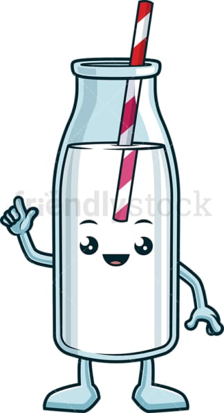 Milk bottle pointing up. PNG - JPG and vector EPS (infinitely scalable).