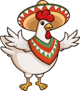 Mexican chicken. PNG - JPG and vector EPS (infinitely scalable).