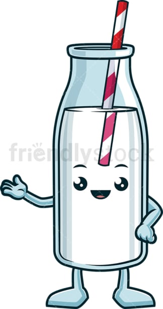 Milk bottle presenting. PNG - JPG and vector EPS (infinitely scalable).