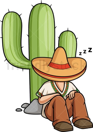 Sleeping mexican man. PNG - JPG and vector EPS (infinitely scalable).