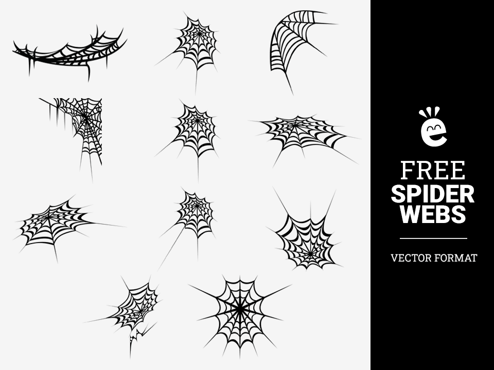 Black And White Spider Webs - Free Vector Graphics