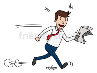 Joyful businessman with good news. PNG - JPG and vector EPS file formats (infinitely scalable). Image isolated on transparent background.
