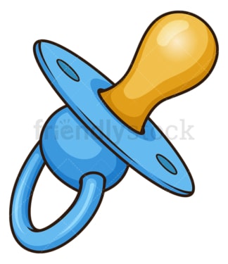 Blue baby pacifier. PNG - JPG and vector EPS file formats (infinitely scalable). Image isolated on transparent background.