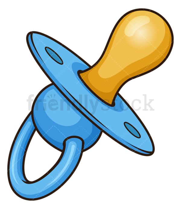 Bleu Bebe Sucette Dessin Anime Vecteur Clipart Friendlystock