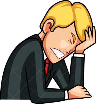 Businessman facepalm. PNG - JPG and vector EPS file formats (infinitely scalable). Image isolated on transparent background.