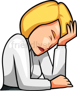 Businesswoman facepalm. PNG - JPG and vector EPS file formats (infinitely scalable). Image isolated on transparent background.
