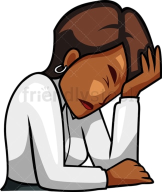 Businesswoman facepalming. PNG - JPG and vector EPS file formats (infinitely scalable). Image isolated on transparent background.