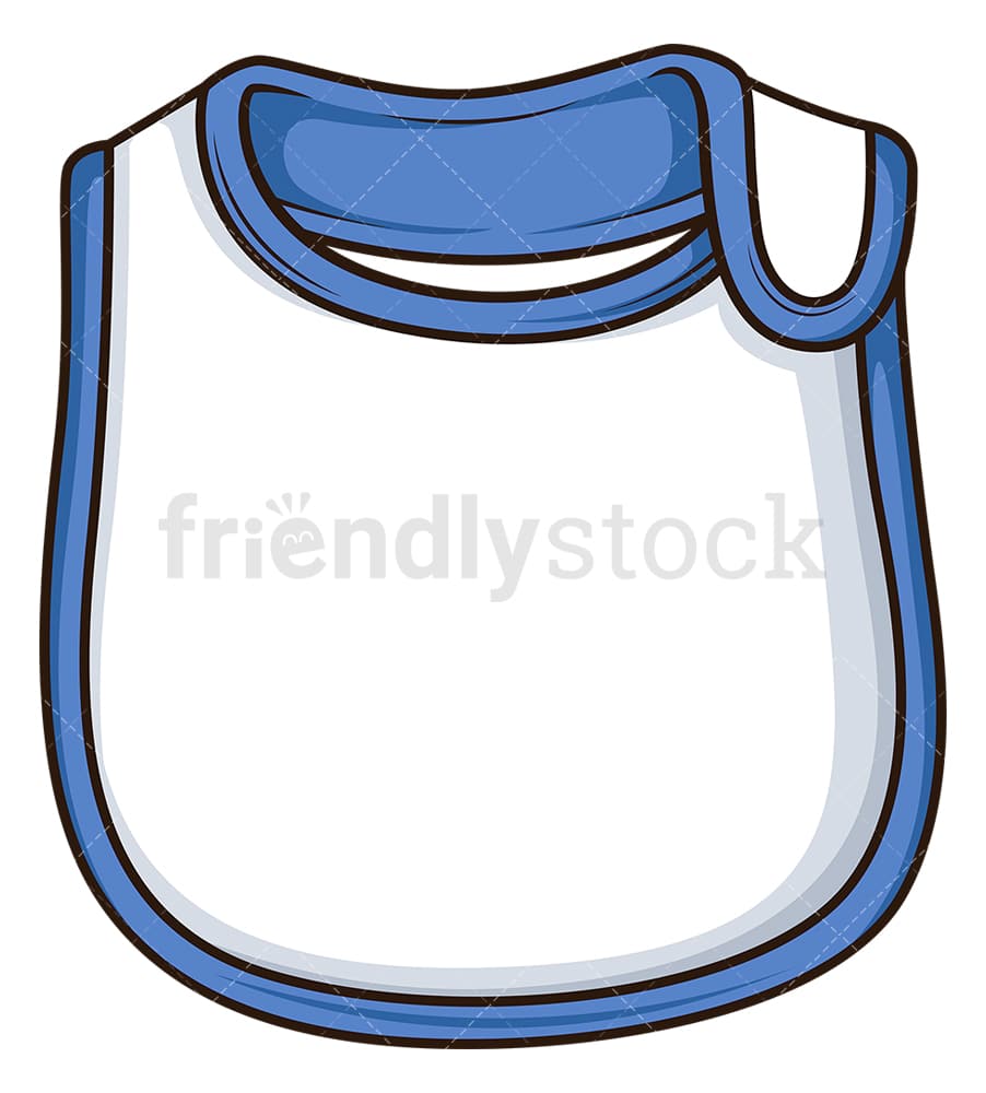 Download Blue Baby Bib Cartoon Vector Clipart - FriendlyStock