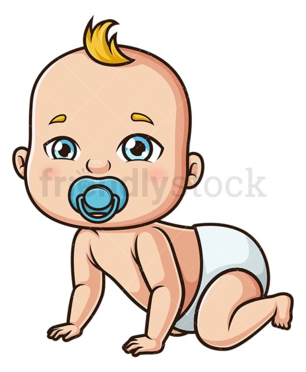 Baby boy crawling. PNG - JPG and vector EPS (infinitely scalable).