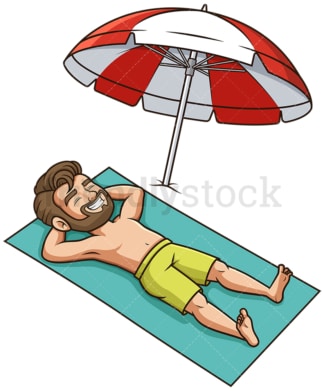 Man enjoying the sun. PNG - JPG and vector EPS (infinitely scalable).