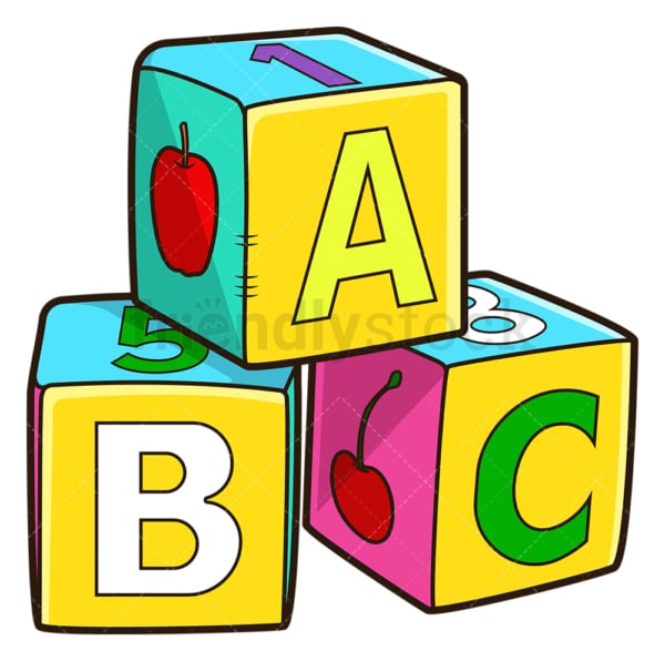 Baby soft stacking abc blocks. PNG - JPG and vector EPS file formats (infinitely scalable). Image isolated on transparent background.