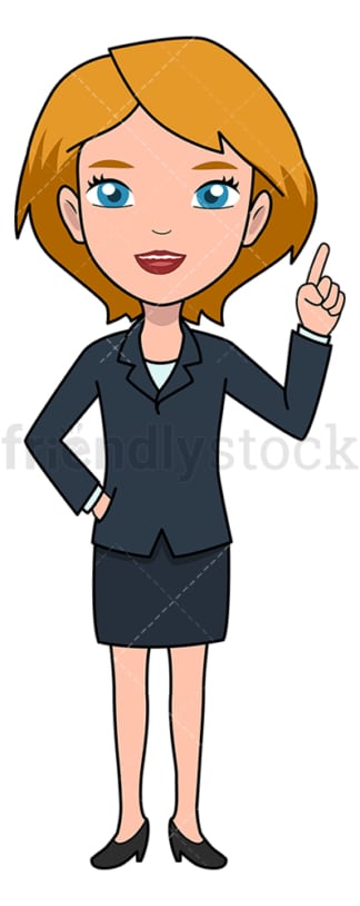 Businesswoman making an important point. PNG - JPG and vector EPS file formats (infinitely scalable). Image isolated on transparent background.